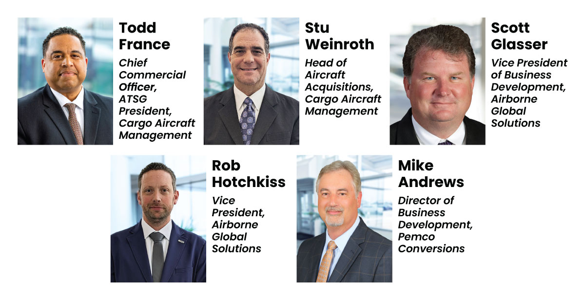 The ATSG sales team consists of Todd France, Stu Weinroth, Scott Glasser, Rob Hotchkiss, and Mike Andrews